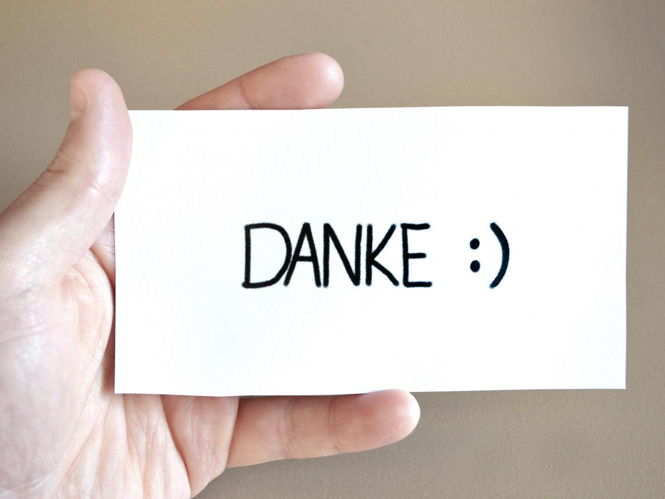 web. Bild Danke