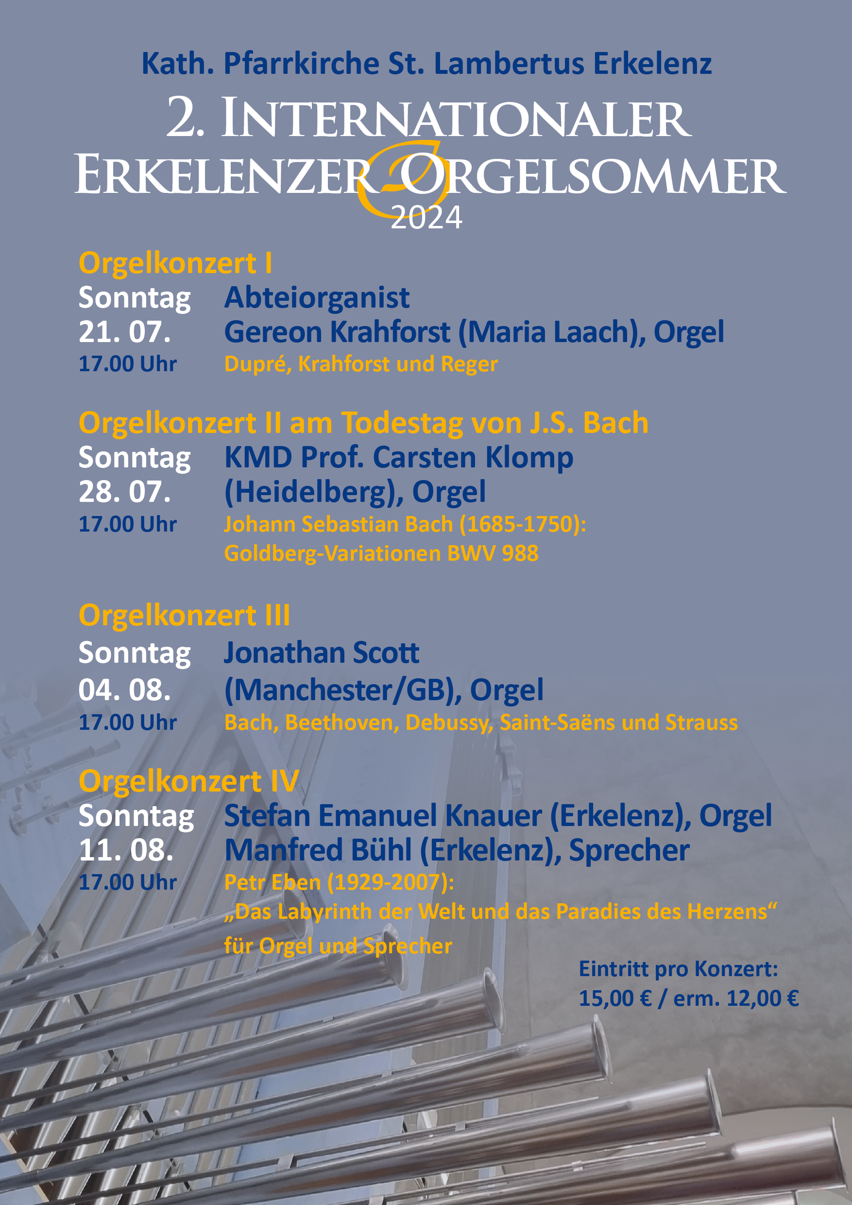 Orgelsommer 2024 Plakat (c) Christkönig Erkelenz 2024 (SK)