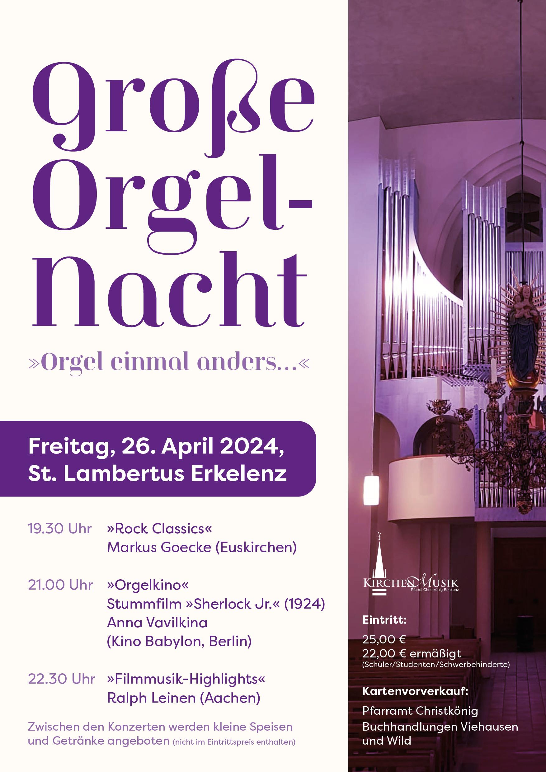 Plakat Orgelnacht 2024 (c) Christkönig Erkelenz 2024 (SK)