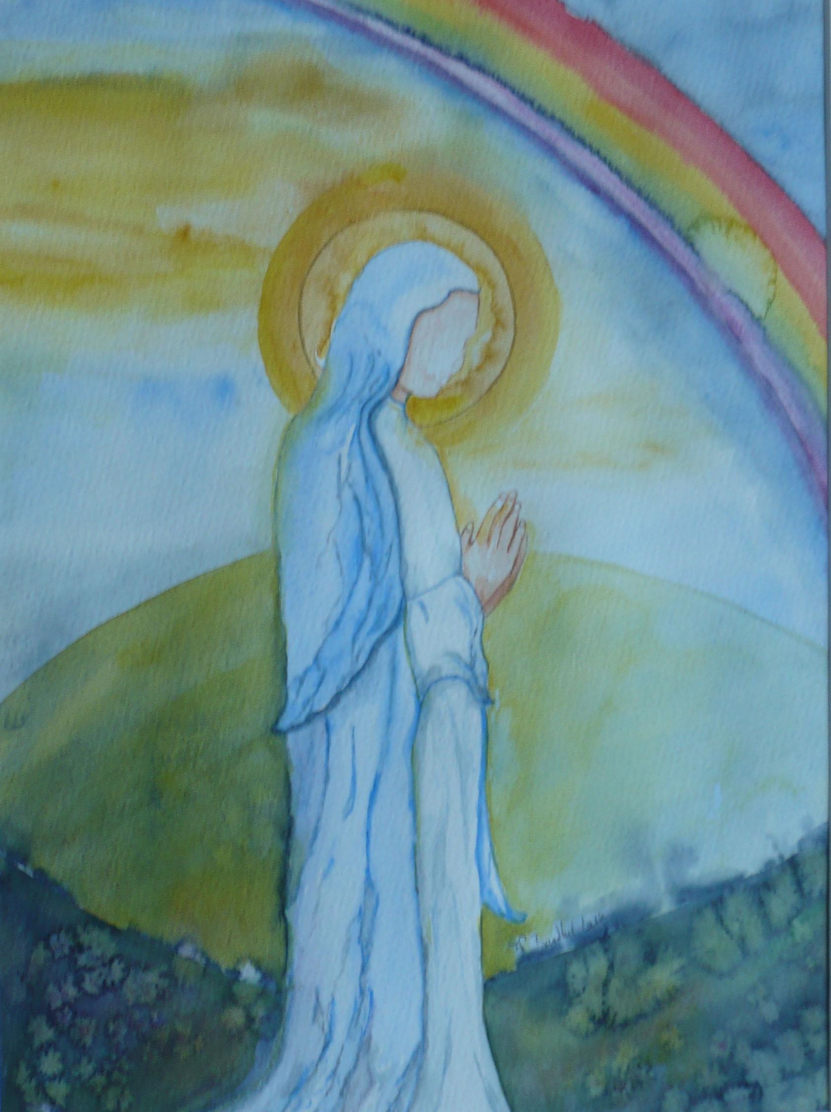 Aquarell Maria Maiandacht
