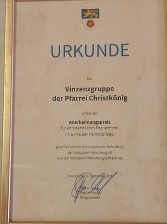 Urkunde Vinzenzgruppe (c) Urkunde Vinzenzgruppe
